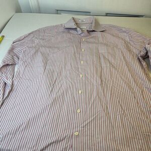 Peter Millar Crown‎ Finish striped long sleeve button up XL RN#100308